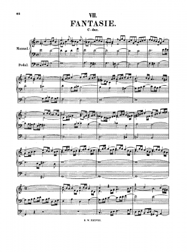 Bach - Fantasia in C major - Score