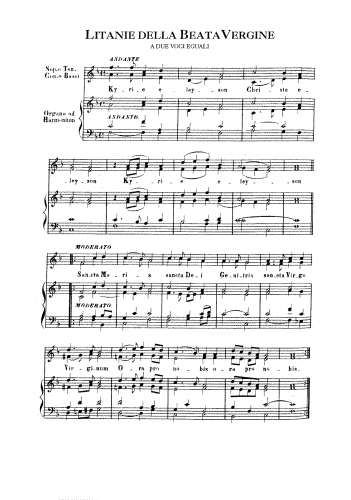 Perosi - Litanie della Beata Vergine - Score