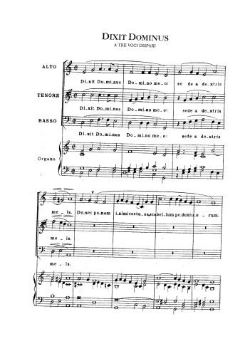 Perosi - Dixit Dominus a 1 o 2 voci eguali ed organo - Score