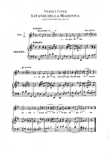Perosi - Litanie della Madonna - Score