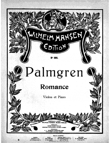 Palmgren - Romance for Violin and Piano - Score
