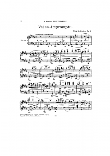 Castro - Valse-Impromptu - Score