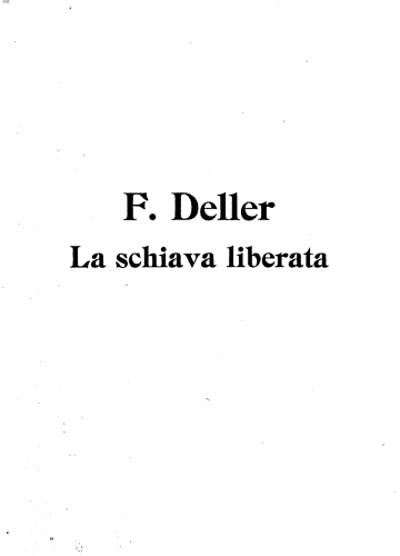 Deller - La schiava liberata - Score