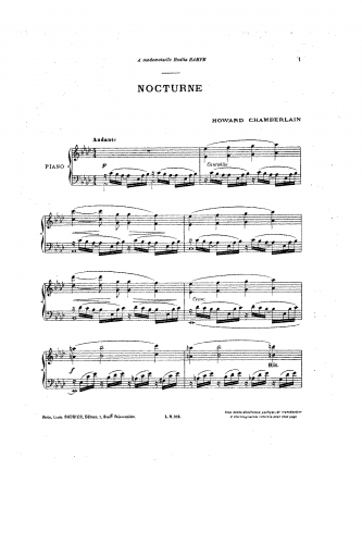 Chamberlain - Nocturne n°1 - Score