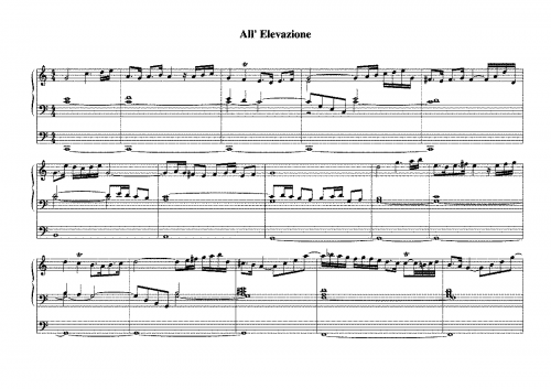 Zipoli - Sonate d'Involatura per organo e cimbalo - Keyboard Scores Selections - Parte prima, No. 14. Toccata allElevazione in do maggiore