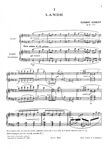 Schmitt - 2 Pieces, Op. 57 - Score