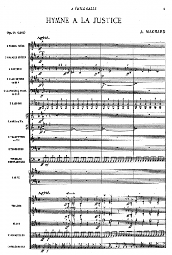 Magnard - Hymne à la justice, Op. 14 - Complete Orchestral Score