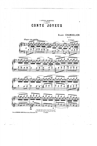 Chandelier - Conte Joyeux, Op. 22 - Score