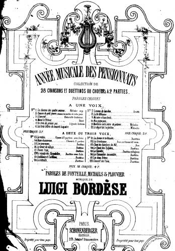 Bordèse - La Brune et la Blonde - Score