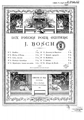 Bosch - Allegro de Sonate, Op. 17 - Score