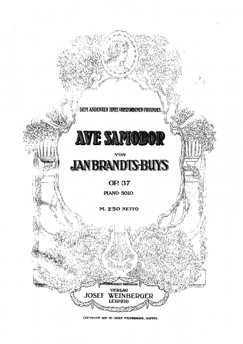 Brandts Buys - Ave Samonor, Op. 37 - Score