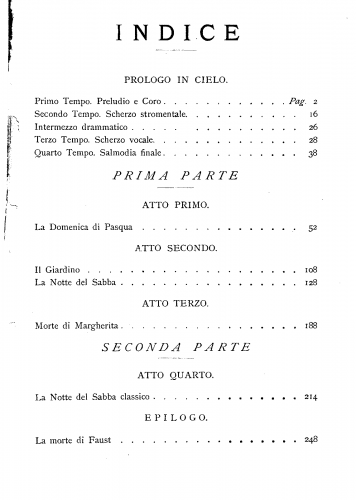 Boito - Mefistofele - Complete Opera For Piano 4 hands (Saladino) - Score