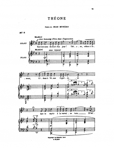 Hahn - Théone - Score