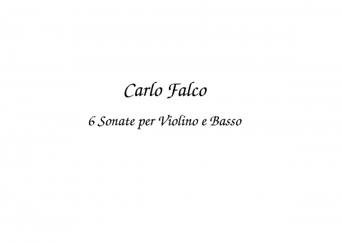 Falco - 6 Sonatas for Violin and Continuo - Score