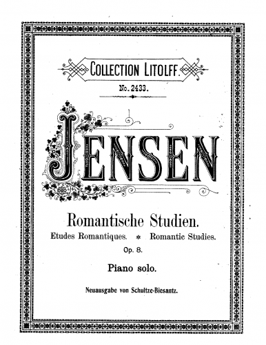Jensen - Romantische Studien - Piano Score - Studies No. 1 - No. 4