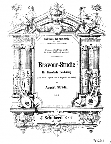 Stradal - Bravour-Studie nach einer Caprice von N. Paganini bearbeitet - Score