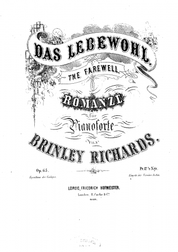 Richards - Das Lebewohl, Op. 65 - Score