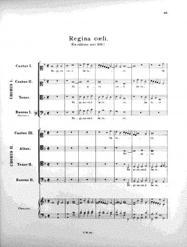 Victoria - Regina cæli, lætare - Score