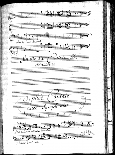 Lacroix - Orphée - Score