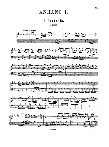 Bach - Fantasia - Score