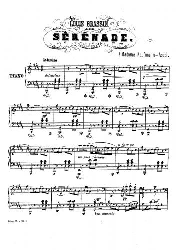 Brassin - Serenade - Score
