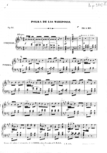 Mey - Polka des papillons - Score