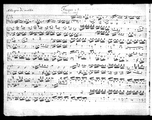 Bach - Fugue in D minor - Score