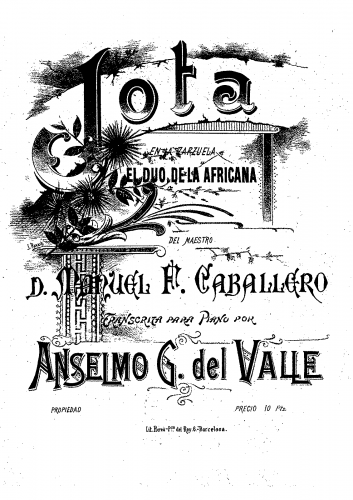 González del Valle - Jota - Score