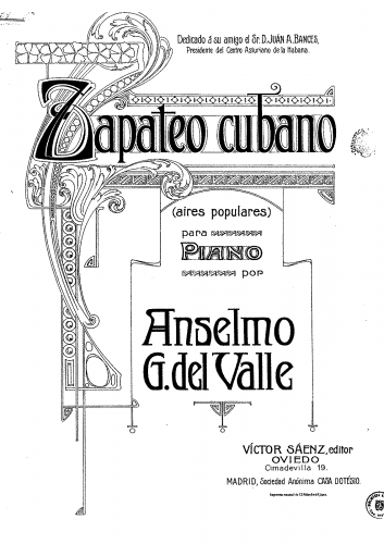 González del Valle - Zapateo cubano - Score