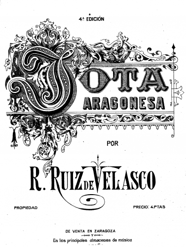 Ruiz de Velasco - Jota Aragonesa - Score