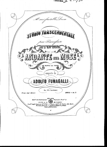 Fumagalli - Studio Trascendentale, Op. 102 - Score