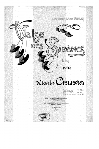 Celega - Valse des sirènes - Complete Work For Piano solo - Score
