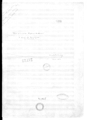 Debussy - Trois Poèmes de Stéphane Mallarmé - Score