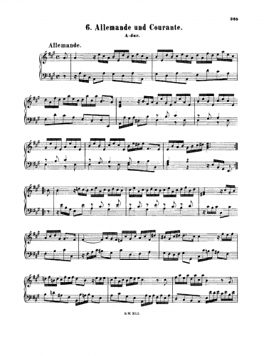 Graupner - Partita in A major - 2. Allemande3. Courante