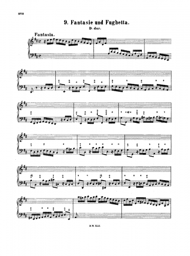 Kirchhoff - Fantasia and Fughetta - Score