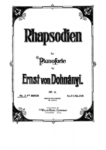 Dohnányi - 4 Rhapsodien - 2. Rhapsody in F♯ minor