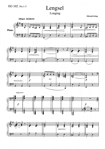 Grieg - 3 Piano Pieces EG 102 - Pianopieces