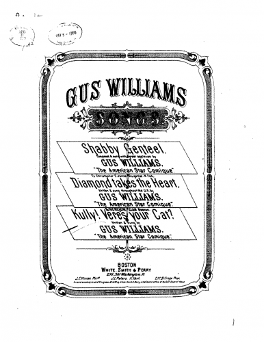 Williams - Kully! Vere's Your Cat? - For Voice and Piano (Braham) - Score