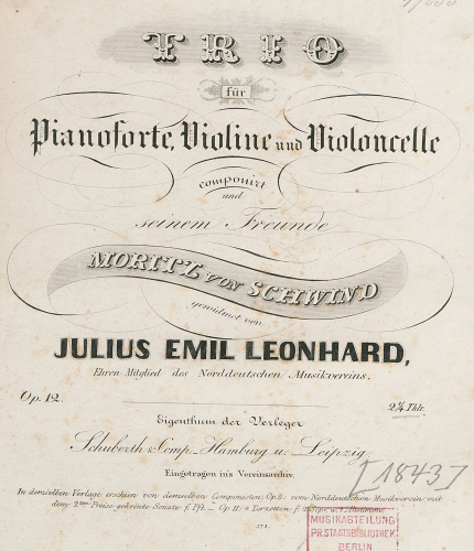 Leonhard - Piano Trio No. 1 - Scores and Parts - Piano Score