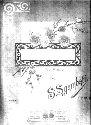 Sgambati - 6 Lyric Pieces for Piano, Op. 18 - Score