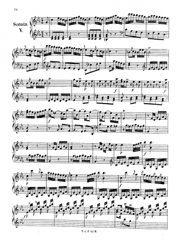 Bach - 6 Piano Sonatas Op. 17 - Scores Nos.2-6 - Score