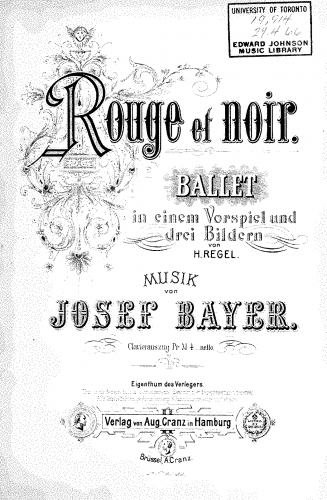Bayer - Rouge et noir - For Piano solo - Score