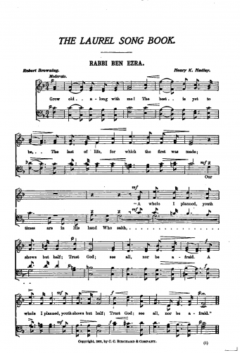 Hadley - Rabbi Ben Ezra - Score
