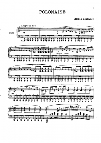Godowsky - 48 Studies after Etudes by Frederic Chopin - Piano Score - 37. Polonaise (after Op. 25 No. 4)