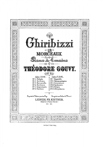 Gouvy - Ghiribizzi, Op. 83 - Score