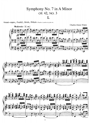 Widor - Organ Symphony No. 7 - Score