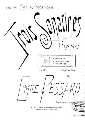 Pessard - 3 Sonatines, Op. 71 - 1. La Souriante