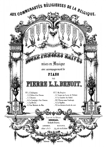 Benoît - 12 Pensées naïves - Score