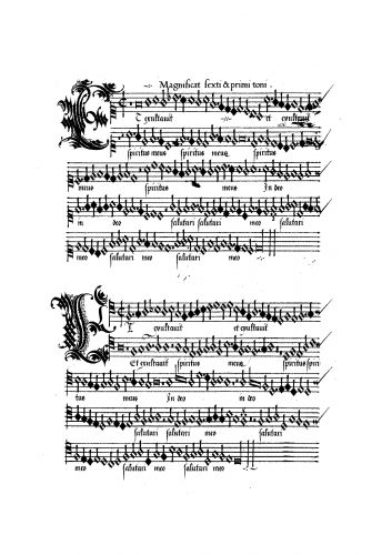 Gombert - Magnificat settings - Magnificat sexti & primi toni - Complete Parts
