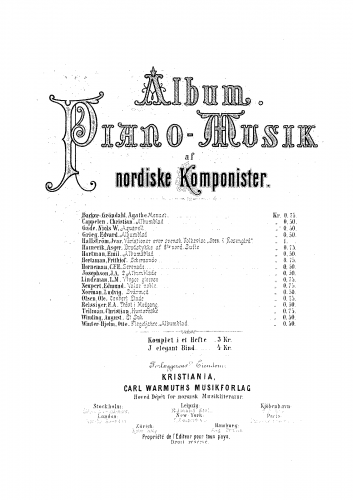 Backer-Grøndahl - Menuet - Score